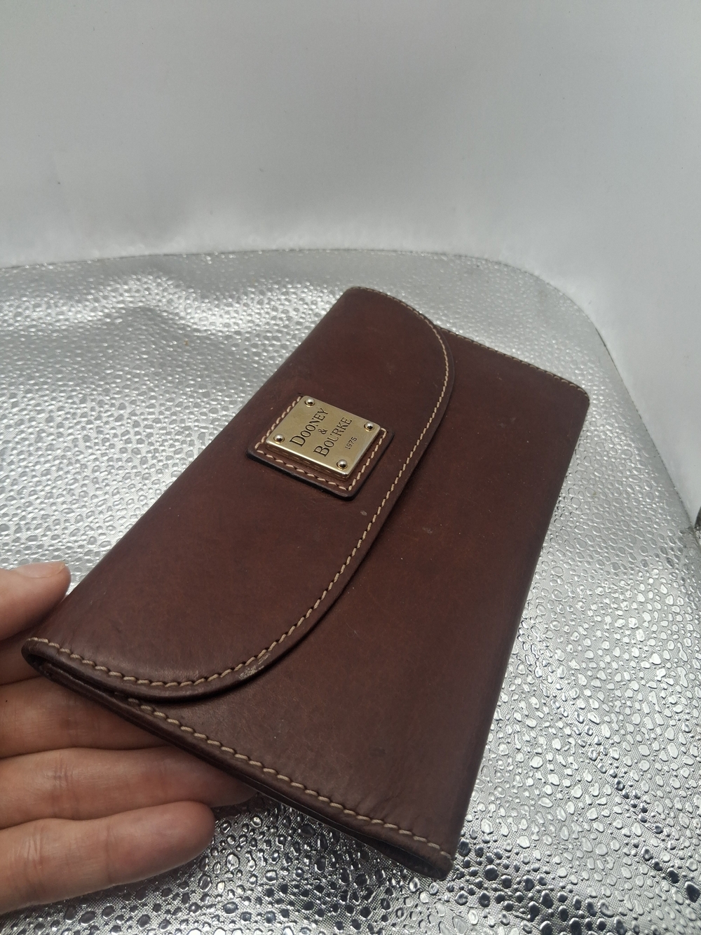 Dooney & Bourke Brown Leather Wallet - Picture 4 of 12